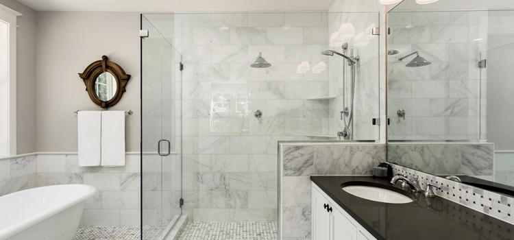 bathroom shower door installation in Redlands