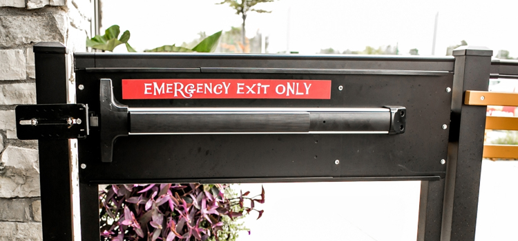 emergency push bar installation in Redlands